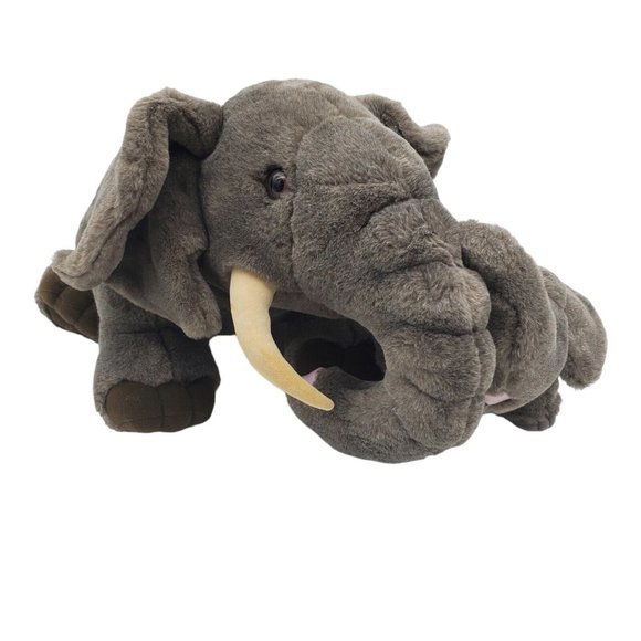 VTG Mother & Baby Gray Elephant Plush Stuffed Animal LARGE Great Condition 20" - Picture 2 of 7